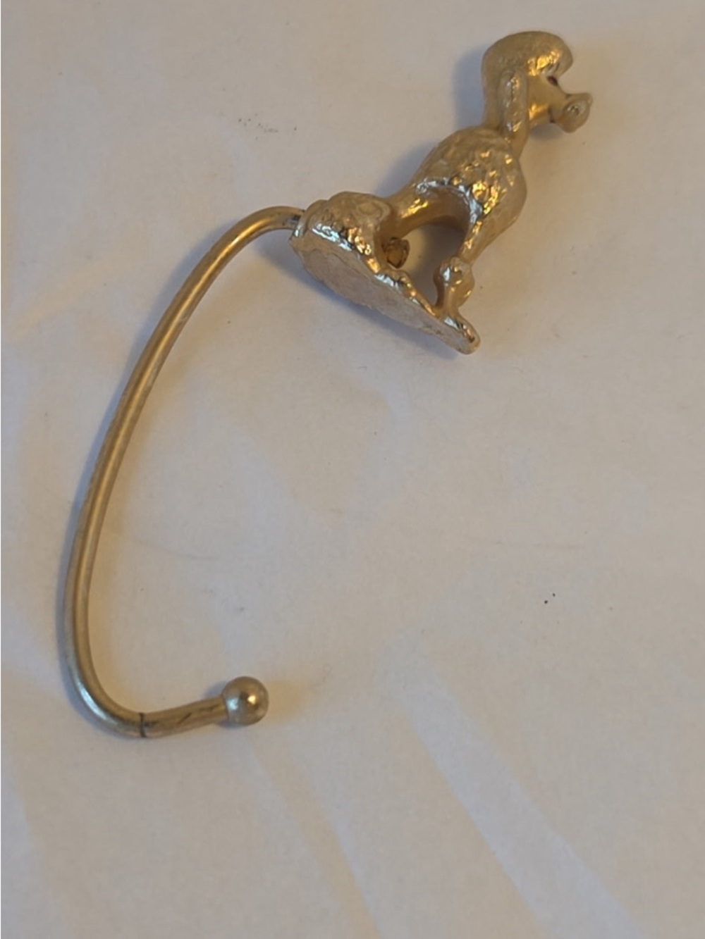 POODLE PURSE ACCESSORY HOOK GOLD TONED MCM VINTAGE